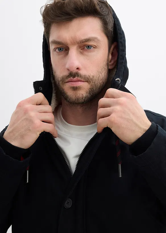 Winter-Parka mit Teddy-Kapuze, bonprix