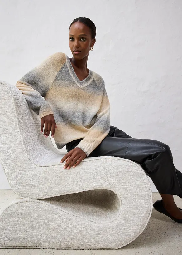 Pull en laine mélangée avec fil lurex, bonprix