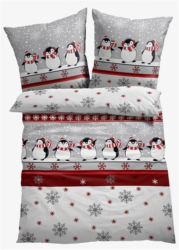 Parure de lit avec pingouins, bonprix