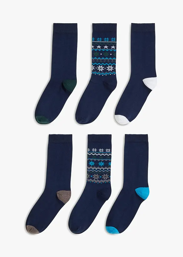 Socken mit Bio-Baumwolle (6er Pack), bonprix