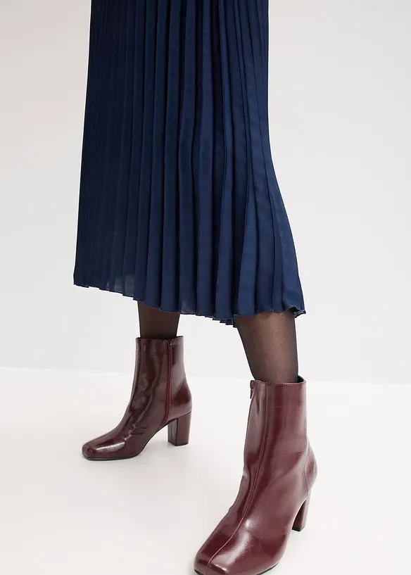 Jupe plissée en satin fin, bonprix