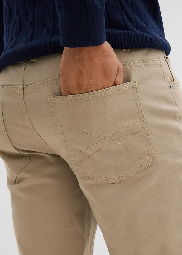 Regular Fit Stretch-Thermohose mit flauschigem Flanellfutter, Straight, bonprix