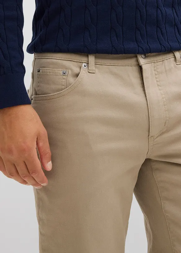 Regular Fit Stretch-Thermohose mit flauschigem Flanellfutter, Straight, bonprix