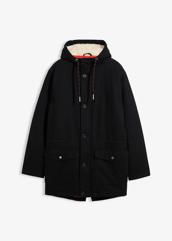 Winter-Parka mit Teddy-Kapuze, bonprix