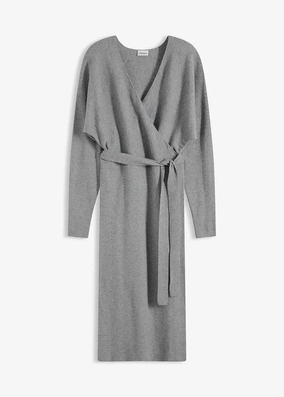 Robe pull fluide en viscose m&eacute;lang&eacute;e, bonprix