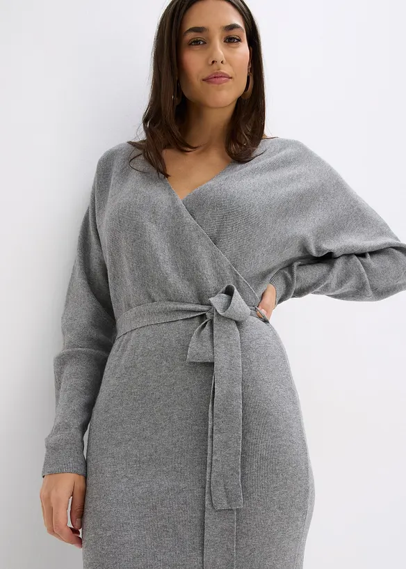 Robe pull fluide en viscose m&eacute;lang&eacute;e, bonprix