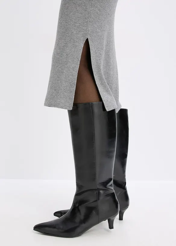 Robe pull fluide en viscose m&eacute;lang&eacute;e, bonprix