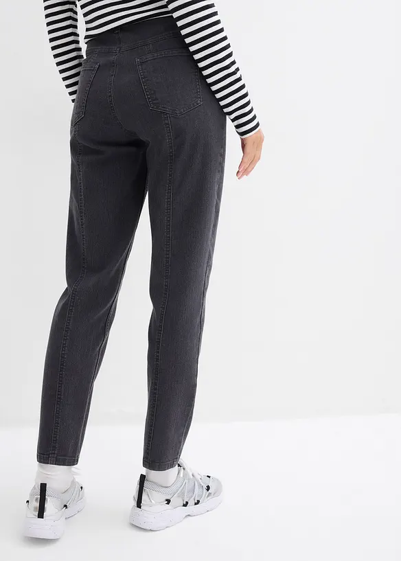 Jean mom taille haute, extensible, bonprix