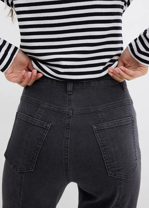 Jean mom taille haute, extensible, bonprix