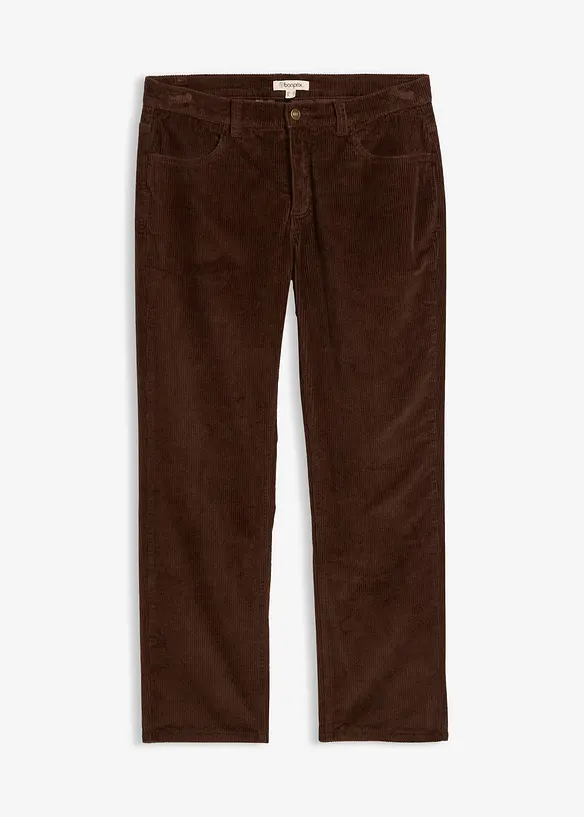 Pantalon droit loose en velours c&ocirc;tel&eacute;, doublure flanelle, bonprix