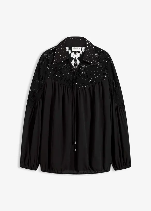 Schlupfbluse mit Spitze, bonprix