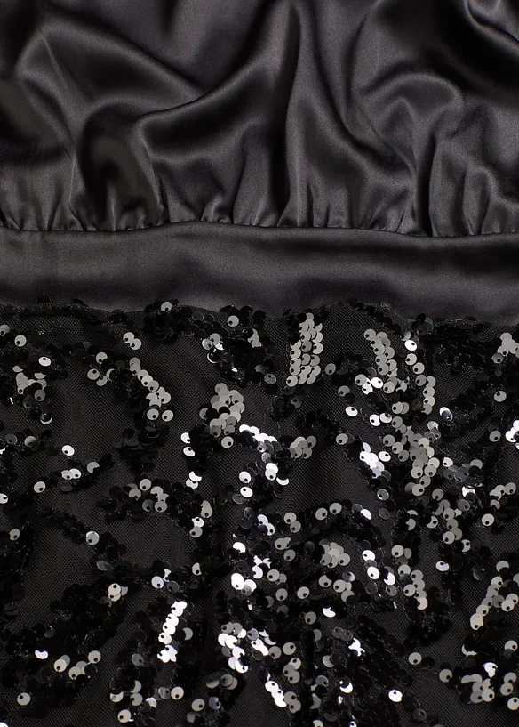 Robe avec jupe à sequins, bonprix