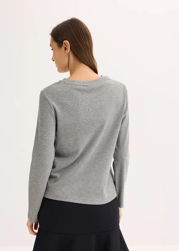 T-shirt manches longues 100% coton, bonprix