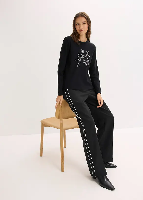 Langarmshirt aus reiner Bio-Baumwolle, bonprix