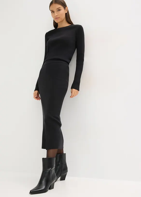 Feinstrickrock aus softem Viskose-Mix, bonprix