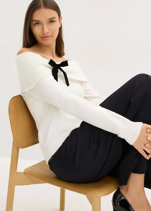 Oversize Pullover mit Camrenausschnitt, bonprix