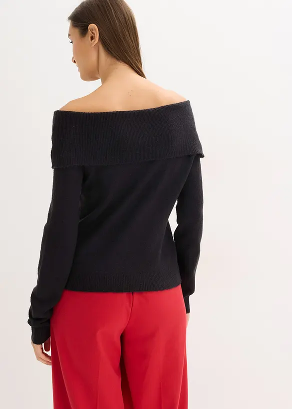 Oversize Pullover mit Camrenausschnitt, bonprix