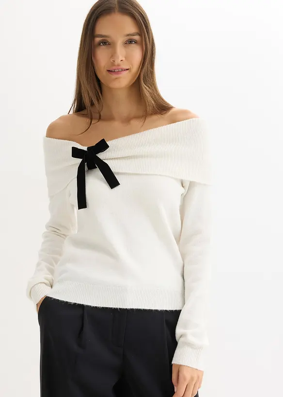 Oversize Pullover mit Camrenausschnitt, bonprix