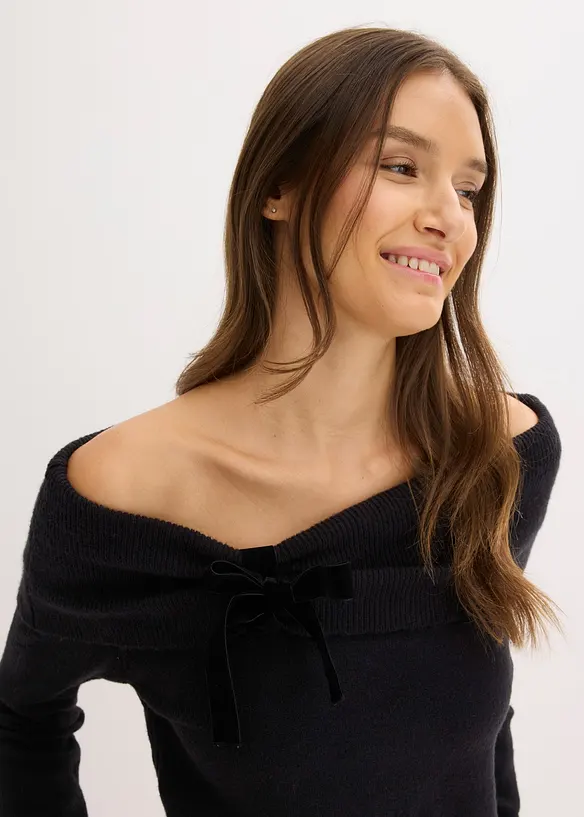 Oversize Pullover mit Camrenausschnitt, bonprix