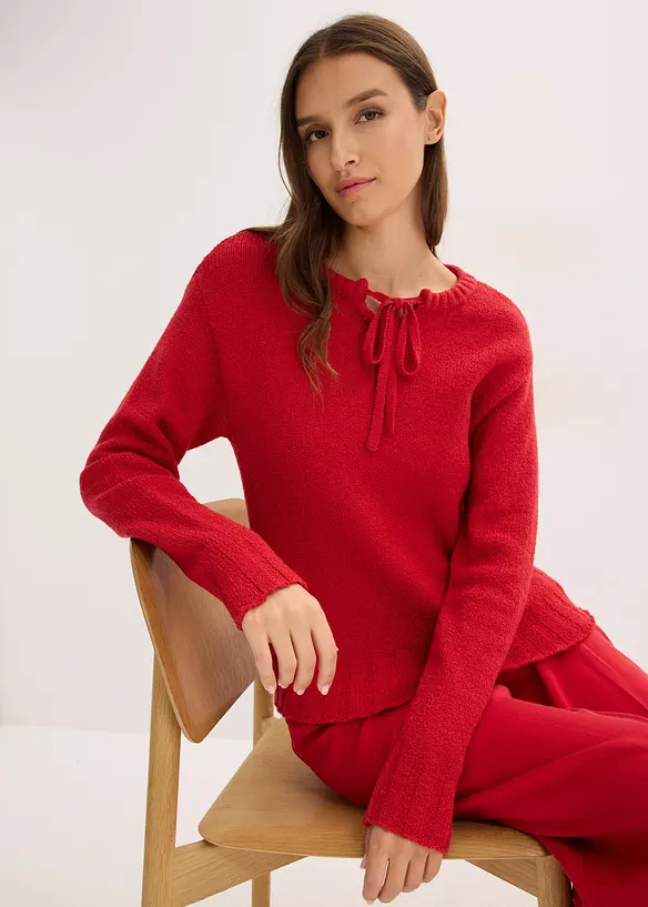Grobstrick-Pullover mit Bindelösung, bonprix