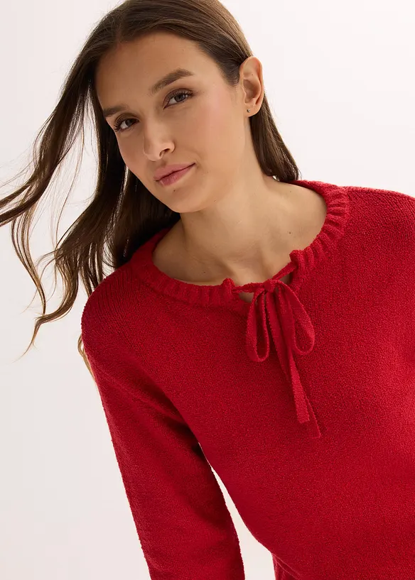 Grobstrick-Pullover mit Bindelösung, bonprix