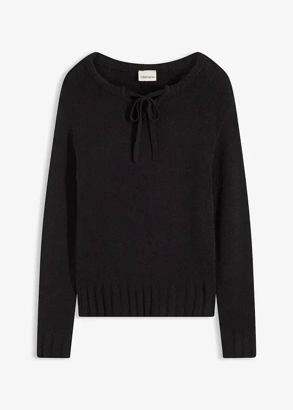 Pull en grosse maille avec lien à nouer, bonprix