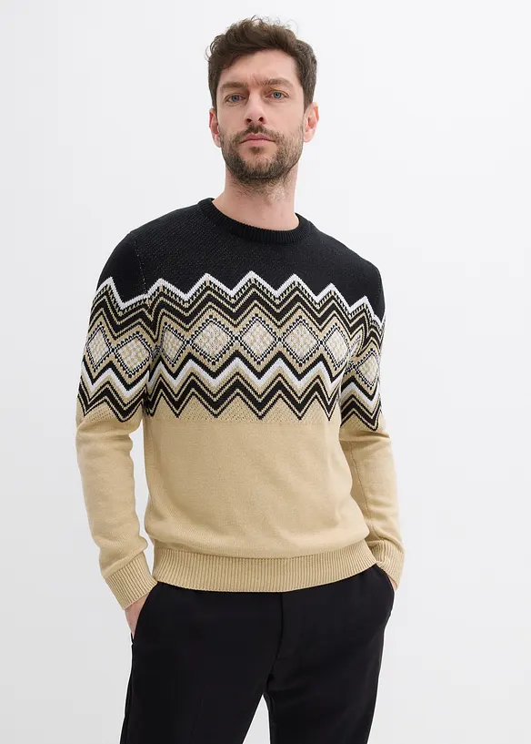 Pull à motif norvégien, bonprix