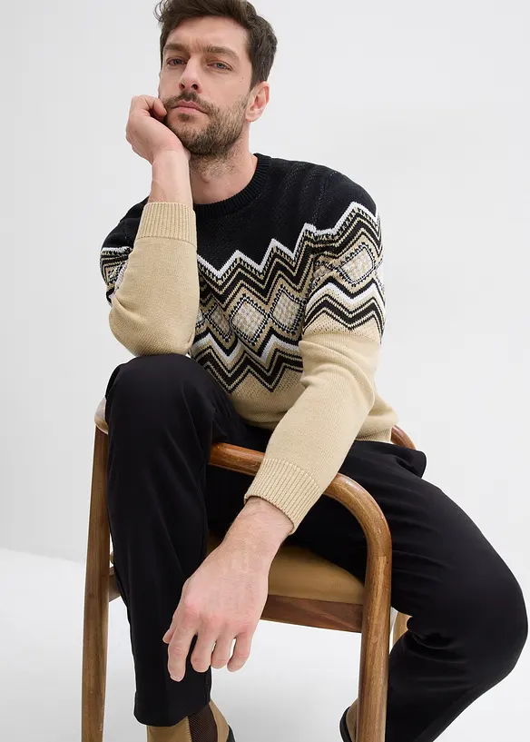 Pull à motif norvégien, bonprix