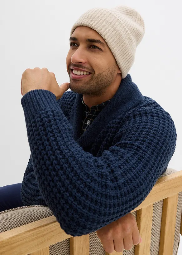 Grobstrick-Pullover mit Schalkragen, bonprix