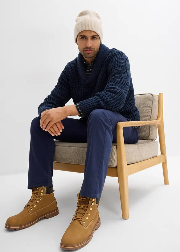 Grobstrick-Pullover mit Schalkragen, bonprix