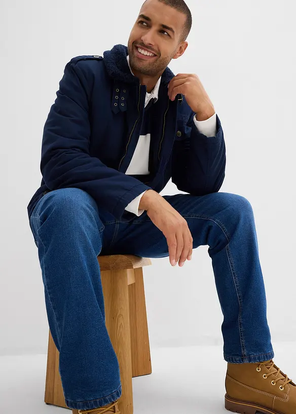 Winterjacke aus reiner Baumwolle mit Teddyfutter, bonprix