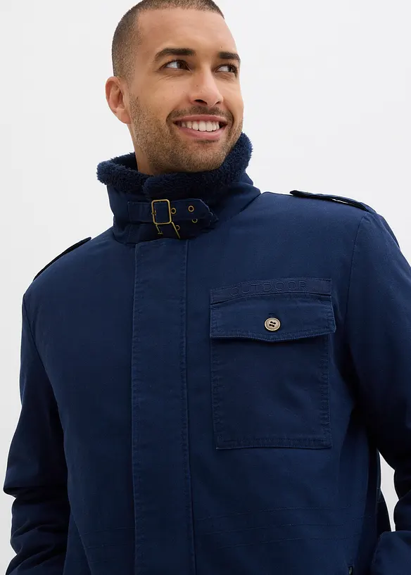 Winterjacke aus reiner Baumwolle mit Teddyfutter, bonprix