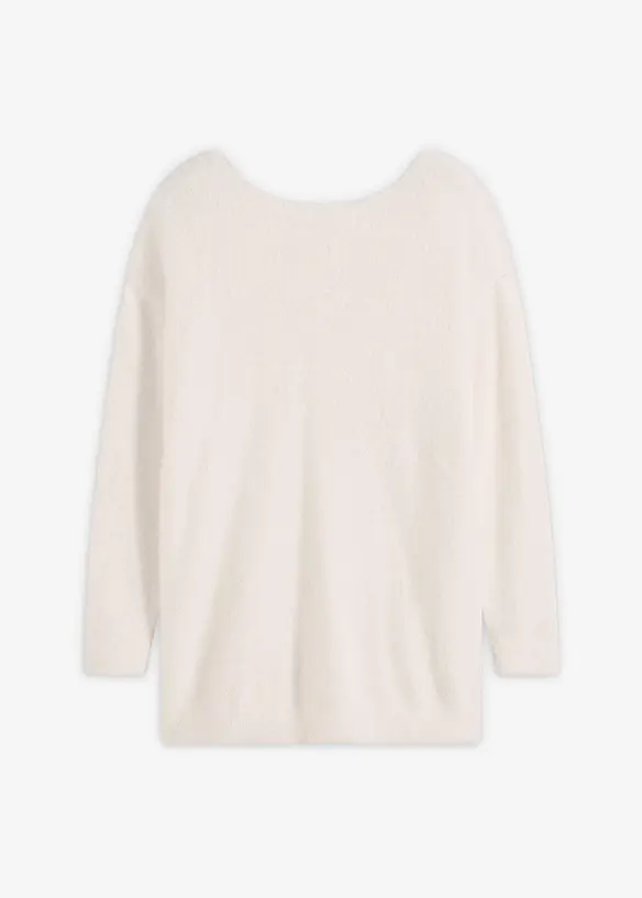 Longpullover aus weichem Federgarn, bonprix