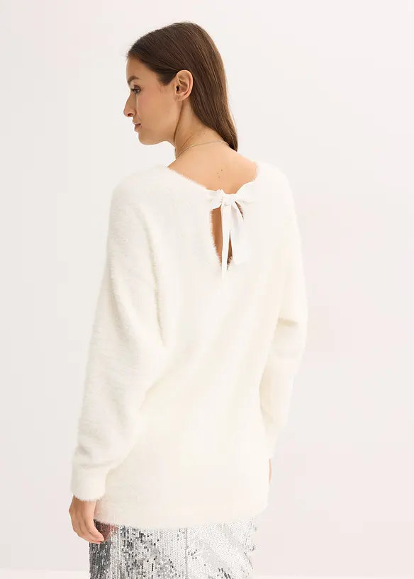 Longpullover aus weichem Federgarn, bonprix