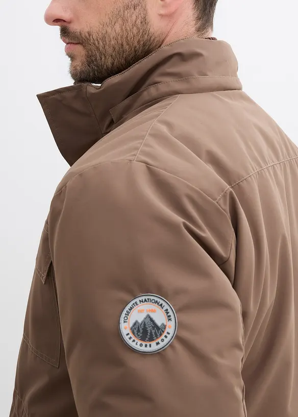 wattierter Parka mit Fleecefutter und abnehmbarer Kapuze, bonprix