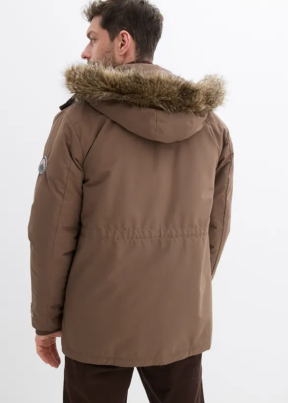 wattierter Parka mit Fleecefutter und abnehmbarer Kapuze, bonprix