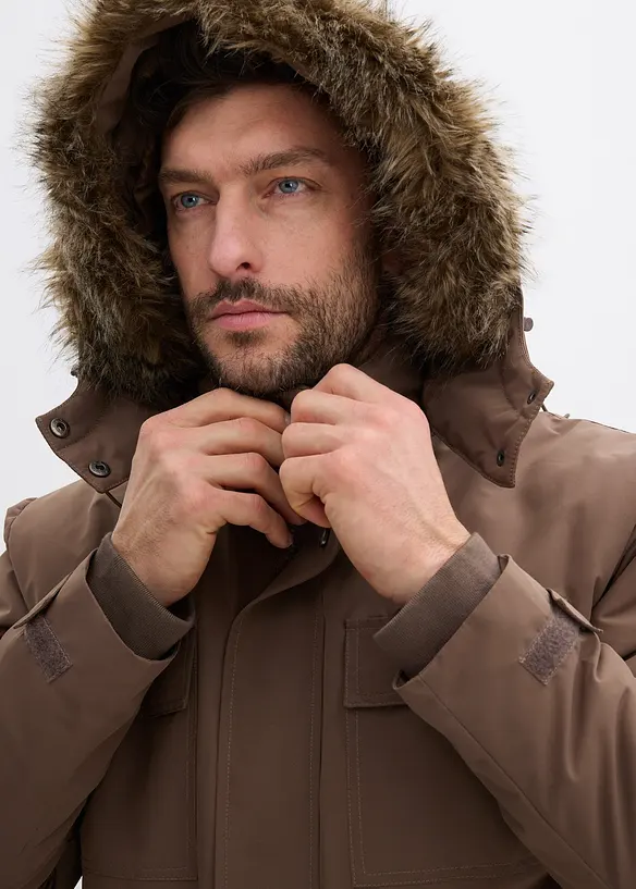 wattierter Parka mit Fleecefutter und abnehmbarer Kapuze, bonprix