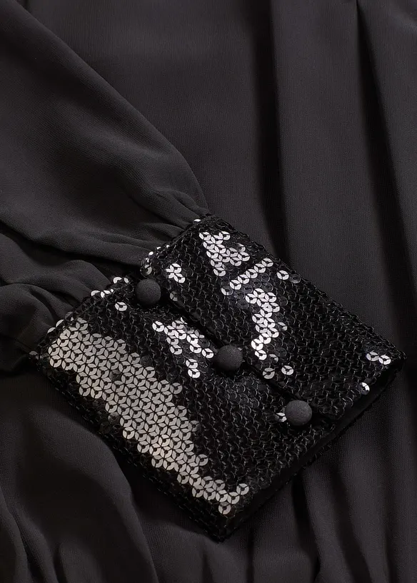 Blusenshirt aus feinem Tüll mit Pailletten, bonprix