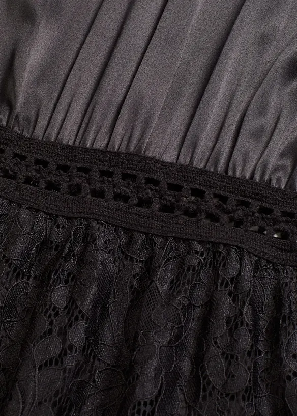 Robe longue avec jupe en dentelle, bonprix