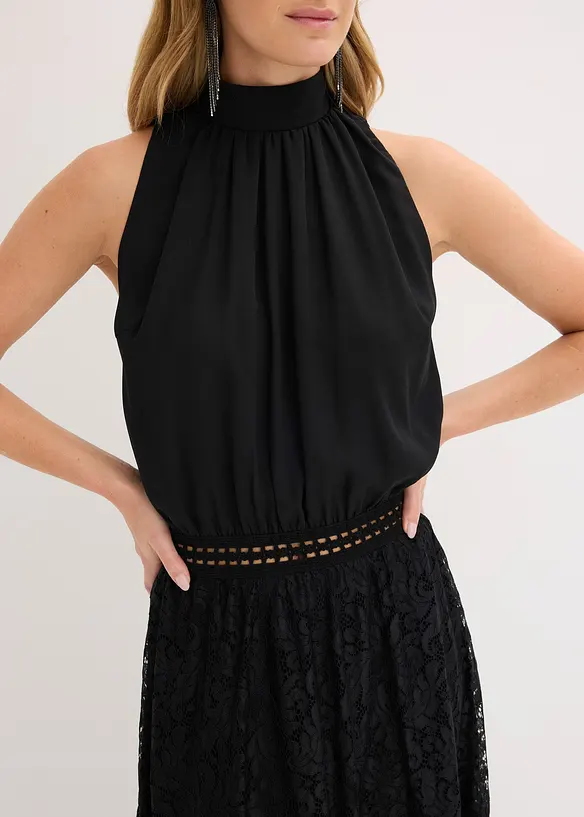 Robe longue avec jupe en dentelle, bonprix