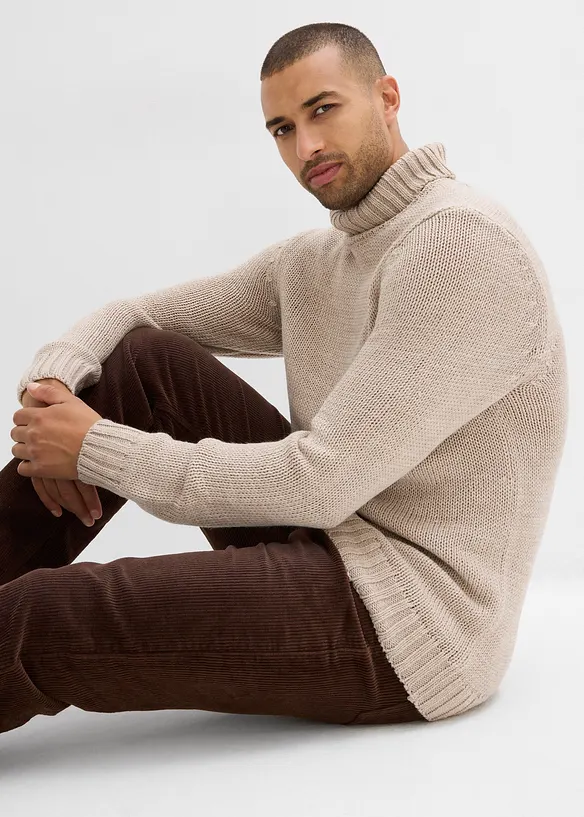 Pull col roulé, bonprix