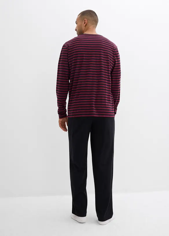 Pyjama aus reiner Baumwolle mit langen Ärmeln, bonprix