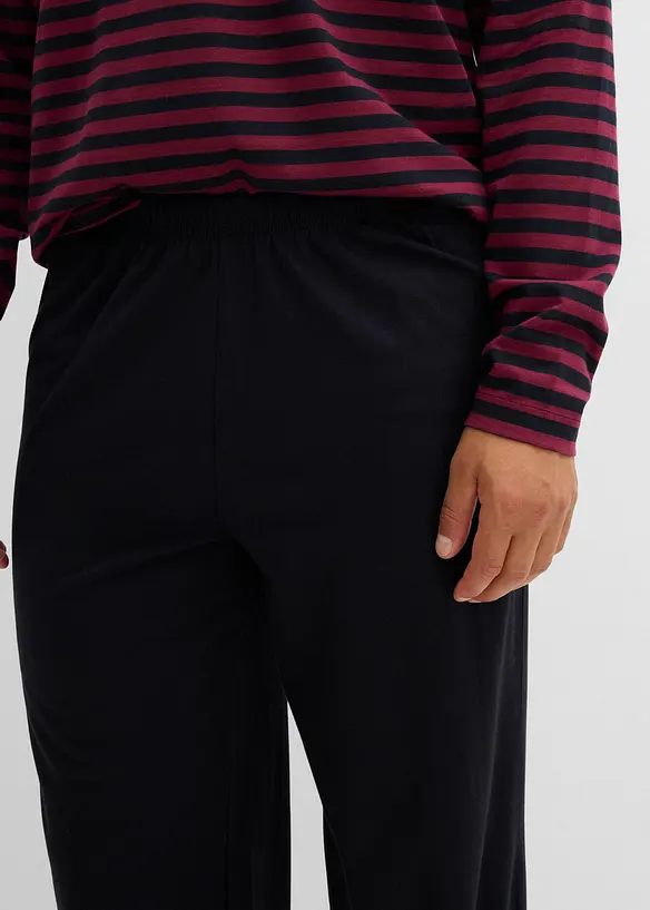 Pyjama aus reiner Baumwolle mit langen Ärmeln, bonprix