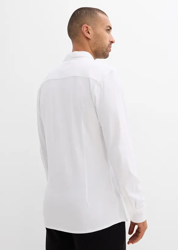 Super-Stretchhemd aus Baumwoll-Piqué, Slim Fit, bonprix