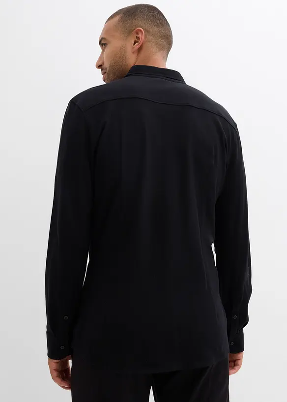 Super-Stretchhemd aus Baumwoll-Piqu&eacute;, Slim Fit, bonprix