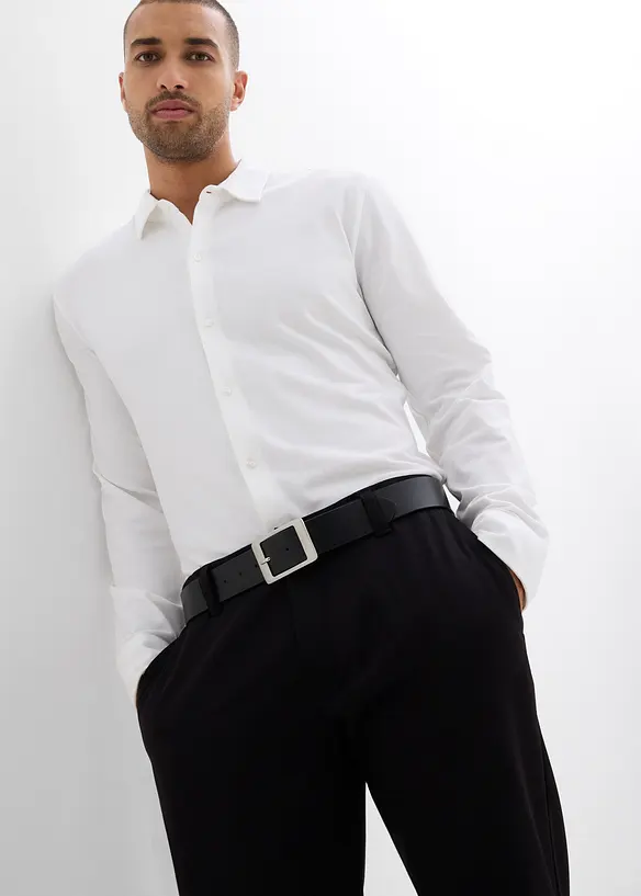Super-Stretchhemd aus Baumwoll-Piqué, Slim Fit, bonprix