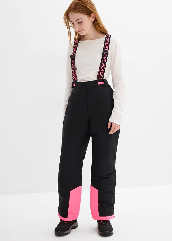 Skihose mit abnehmbaren Trägern, wasserdicht, bonprix