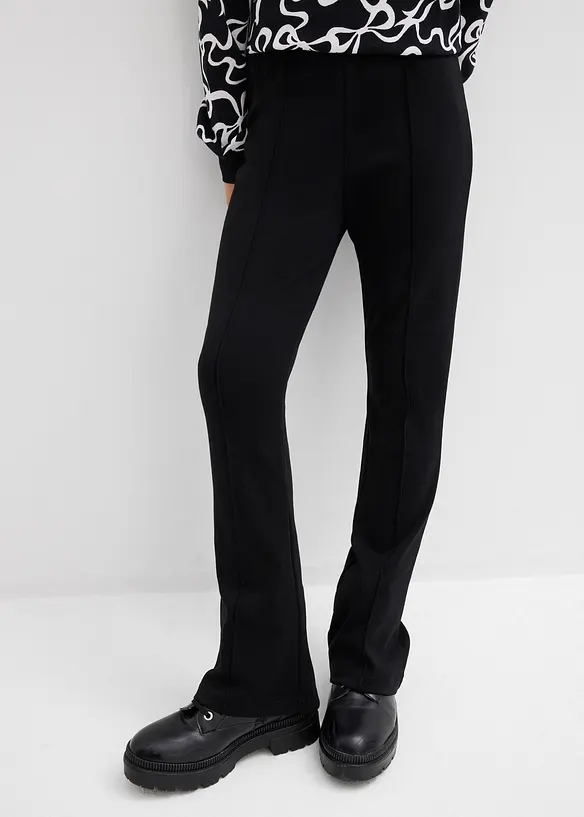 Pantalon évasé en jersey coton épais, bonprix