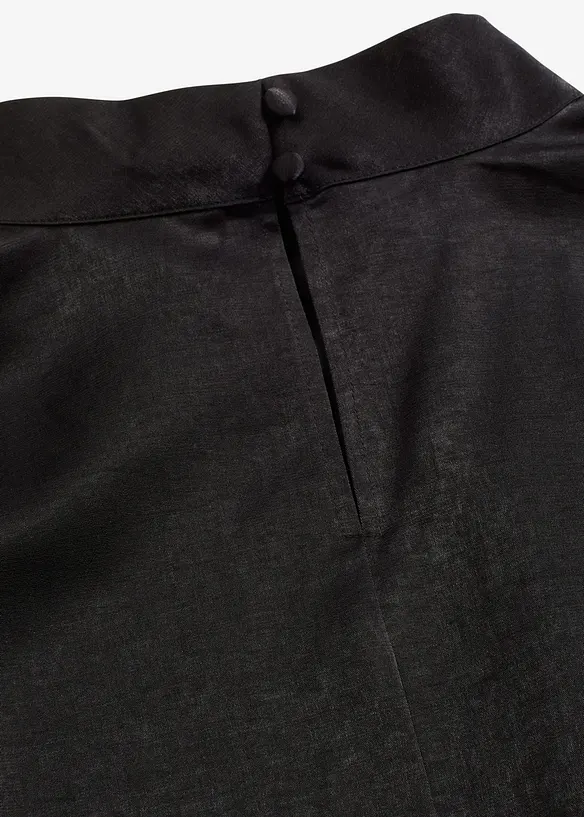 Elegante Kurzarmbluse aus glänzenden Satin, bonprix