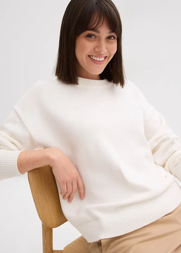Pull oversize 100% coton, bonprix